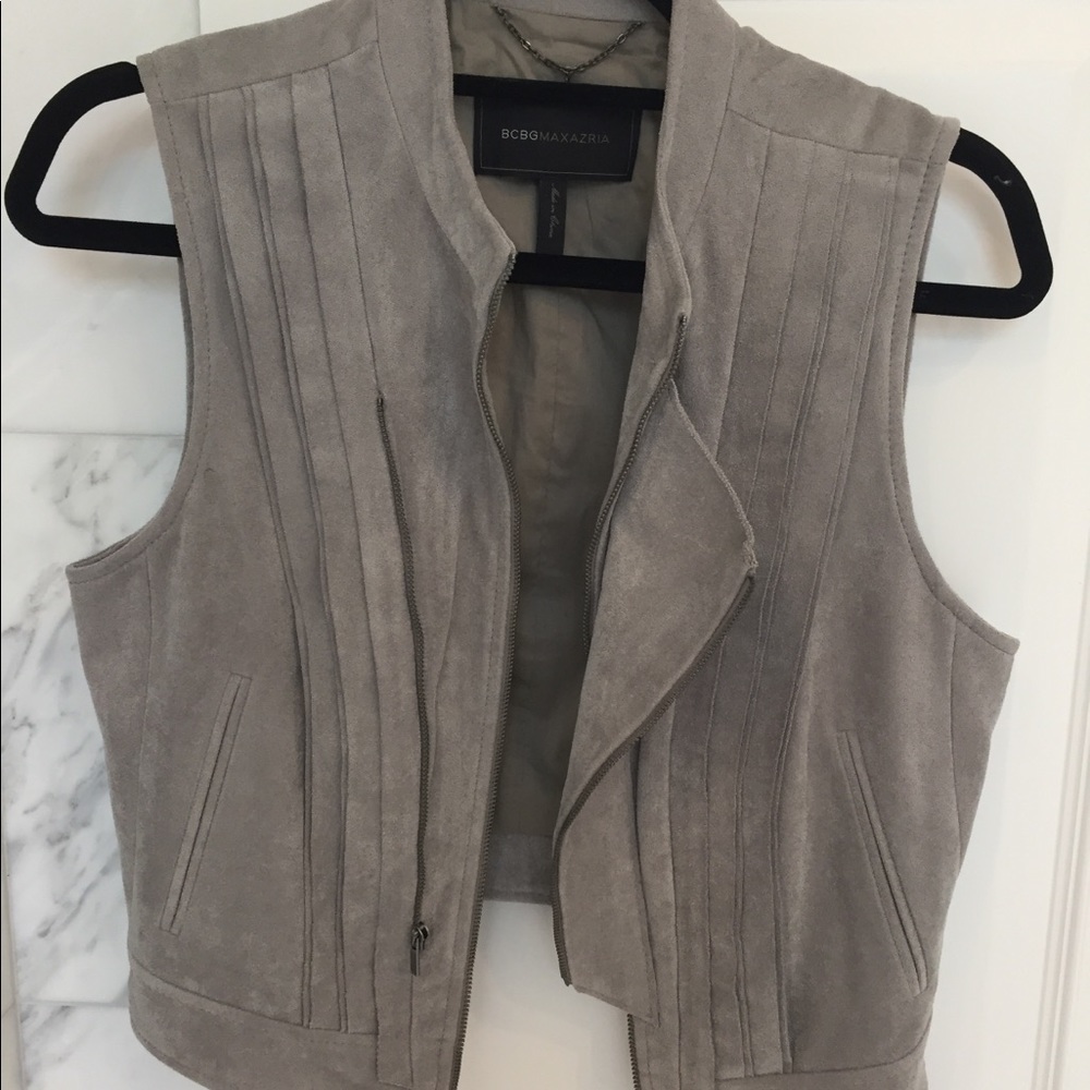 BCBG MaxAzaria Faux Suede Vest